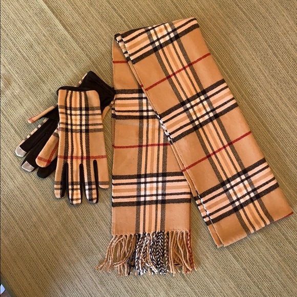 Accessories - Plaid Scarf & Gloves